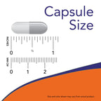 Kapsel för alpha lipoic acid 250 mg, storlek jämförd med linjal