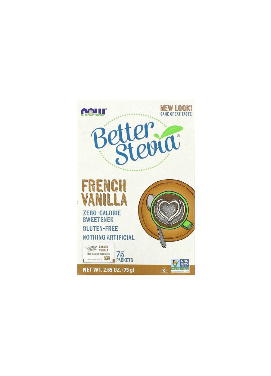 NOW Foods Better Stevia Packets French Vanilla 75 Packets