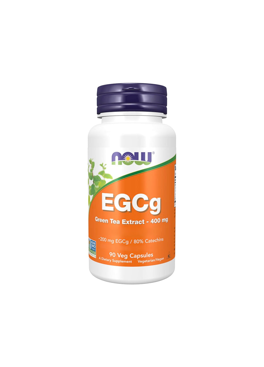 NOW Foods EGCg Green Tea Extract 400mg 90 Kapslar Framsida