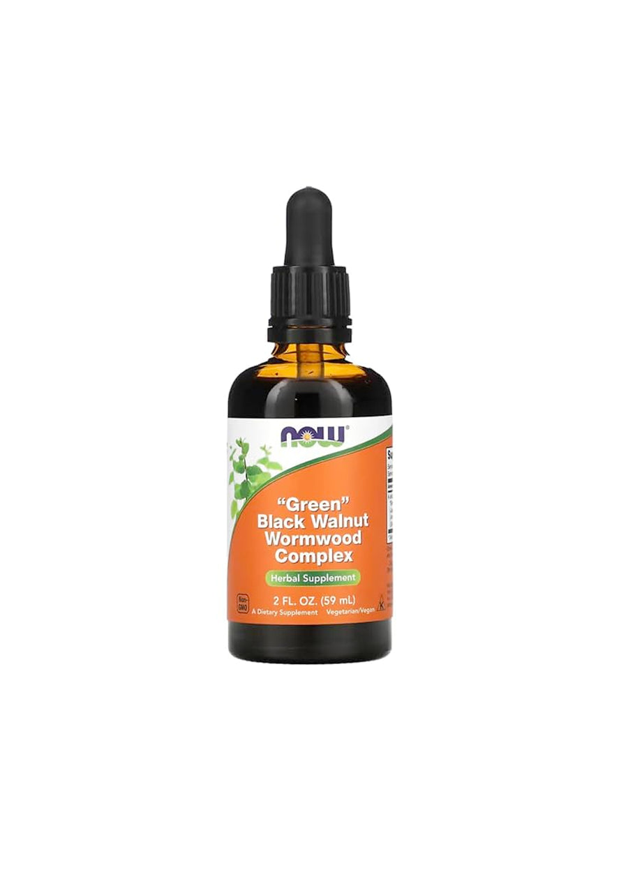 NOW Foods Green Black Walnut Wormwood Complex 59 ml Framsida