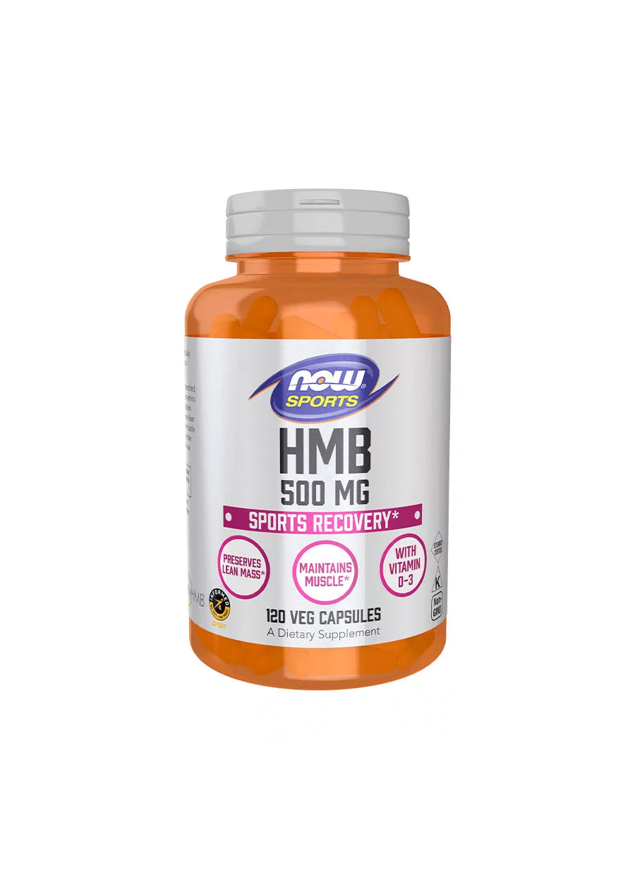 NOW Foods HMB 500mg 120 Kapslar Framsida