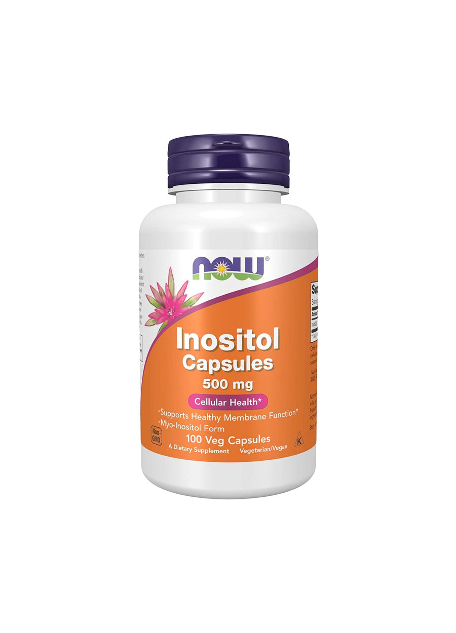 NOW Foods Inositol 500mg 100 Kapslar Framsida