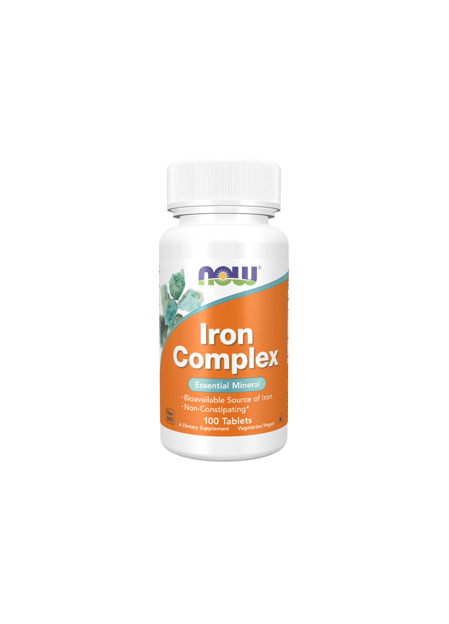 NOW Foods Iron Complex 100 Tabletter Framsida