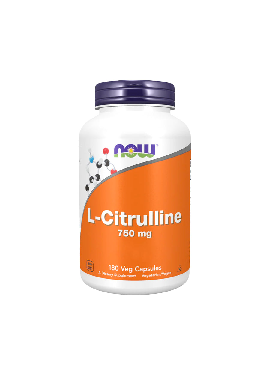 NOW Foods L-Citrulline 750mg 180 Kapslar Framsida