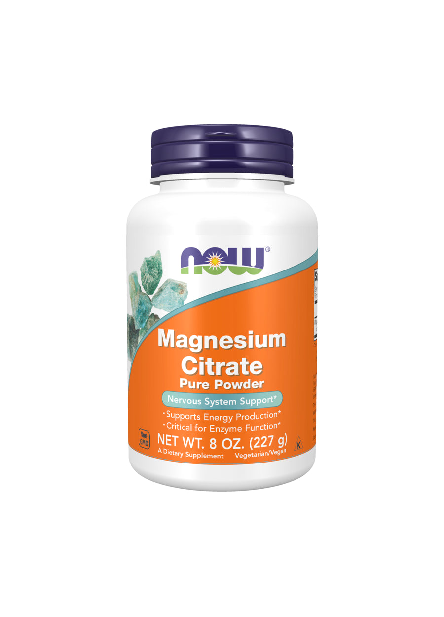NOW Foods Magnesium Citrate Pure Powder 227g framsida