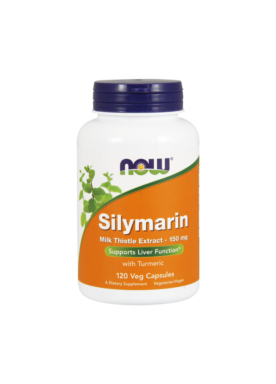 NOW Foods Milk Thistle Extract with Turmeric 150mg 120 Kapslar Framsida