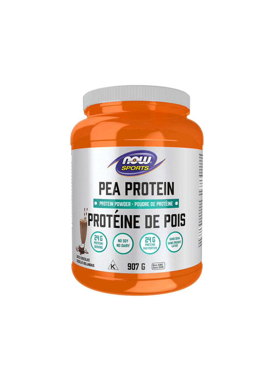 NOW Foods Pea Protein Dutch Chocolate 907g Framsida