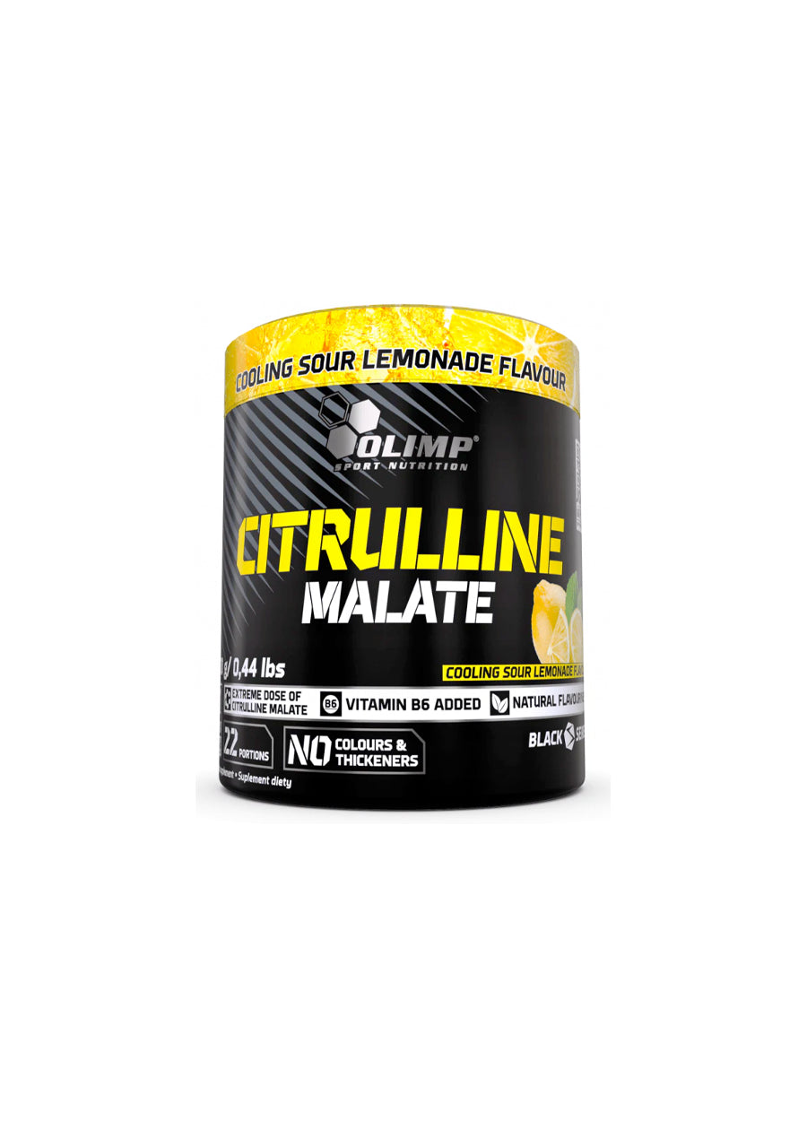 Burk med Olimp Citrullinmalat 200 g, Cooling Sour Lemonade-smak