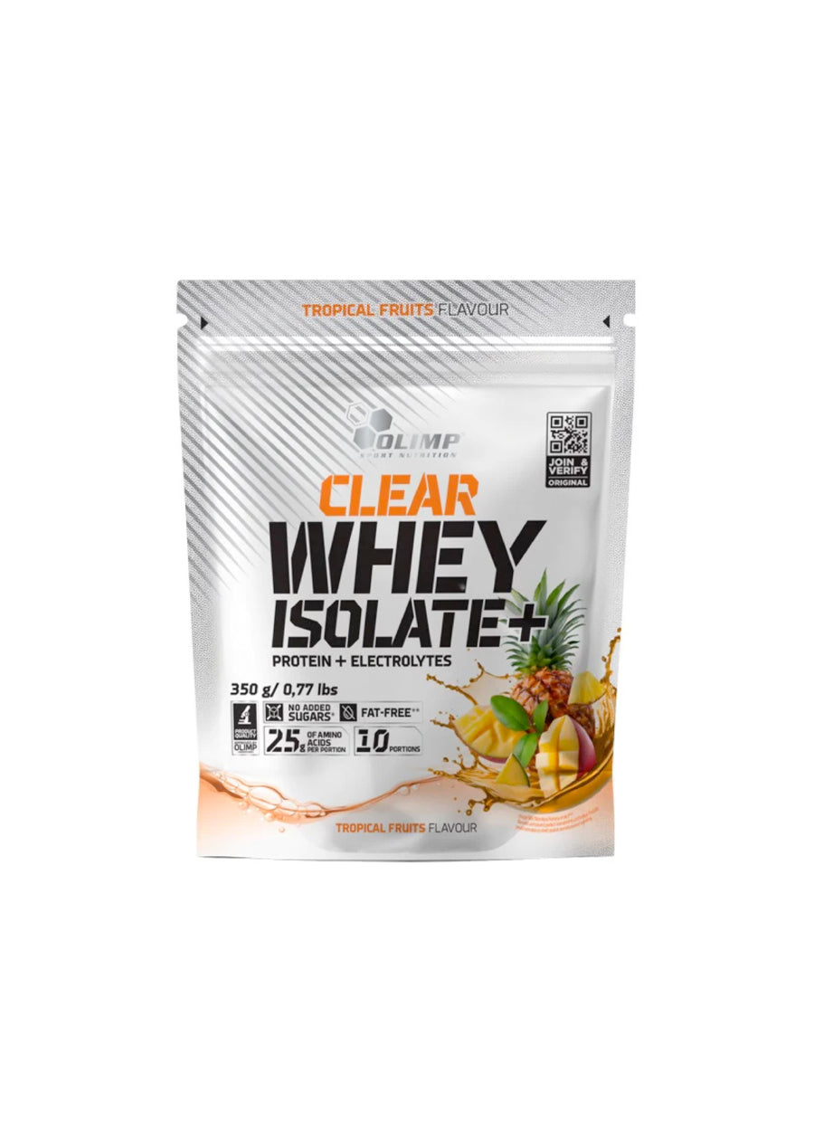 Olimp Nutrition Clear Whey Isolate+ Vassleproteinisolat 350g Tropical Fruits Framsida