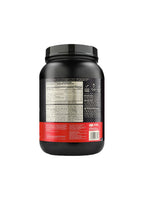 Optimum Nutrition Gold Standard Whey vassleproteintub, baksidetikett