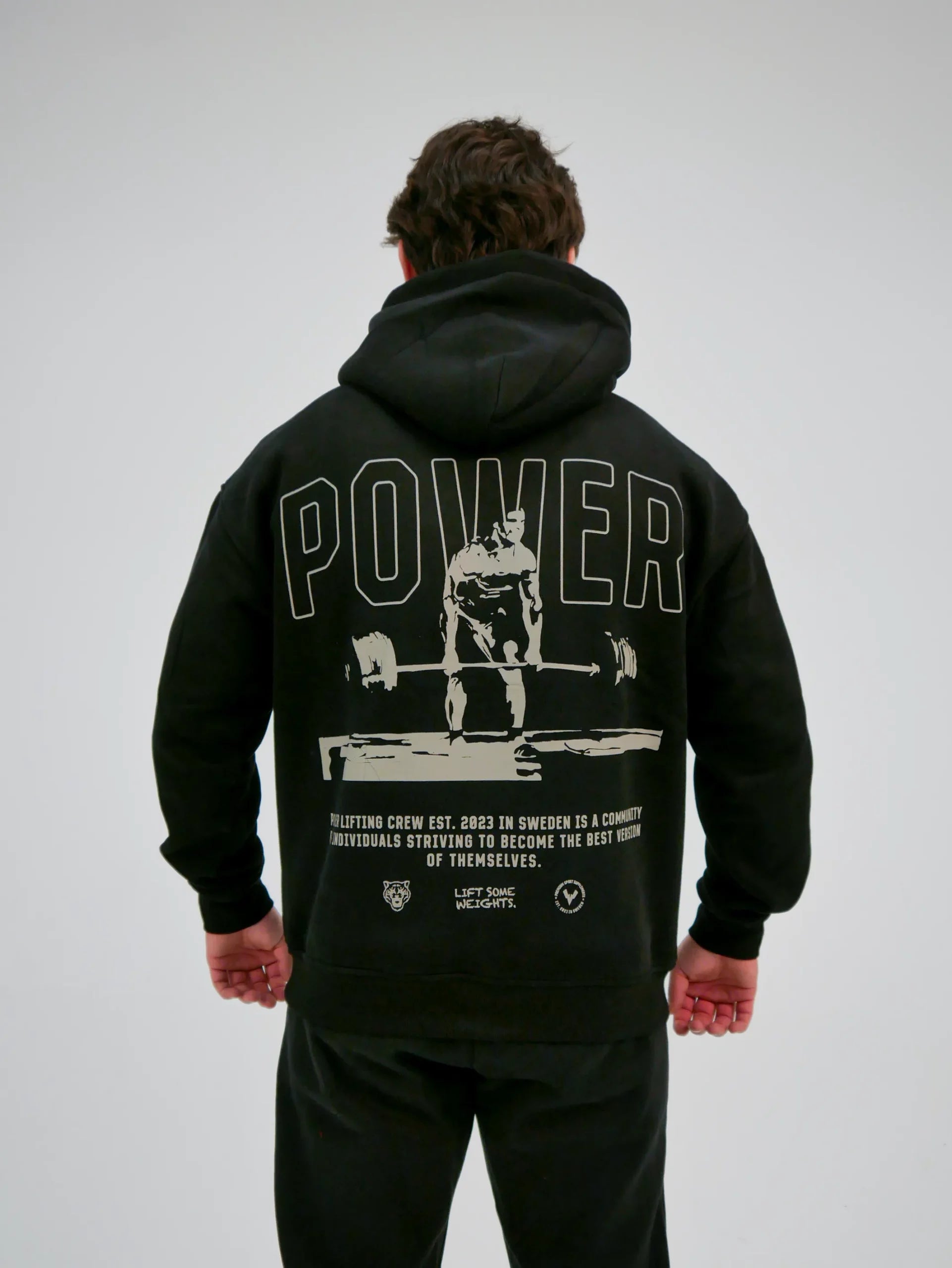 Power Nutrition LC Hoodie Modellbild bakifrån