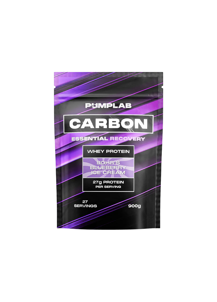 PumpLab CARBON Whey Protein 900g Blueberry Ice Cream Framsida