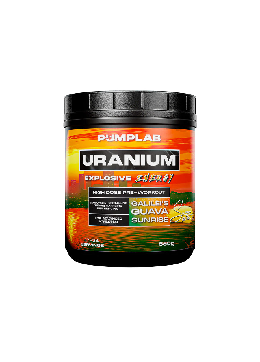 PumpLab URANIUM PWO Full Stim Preworkout 550g Guava Sunrise