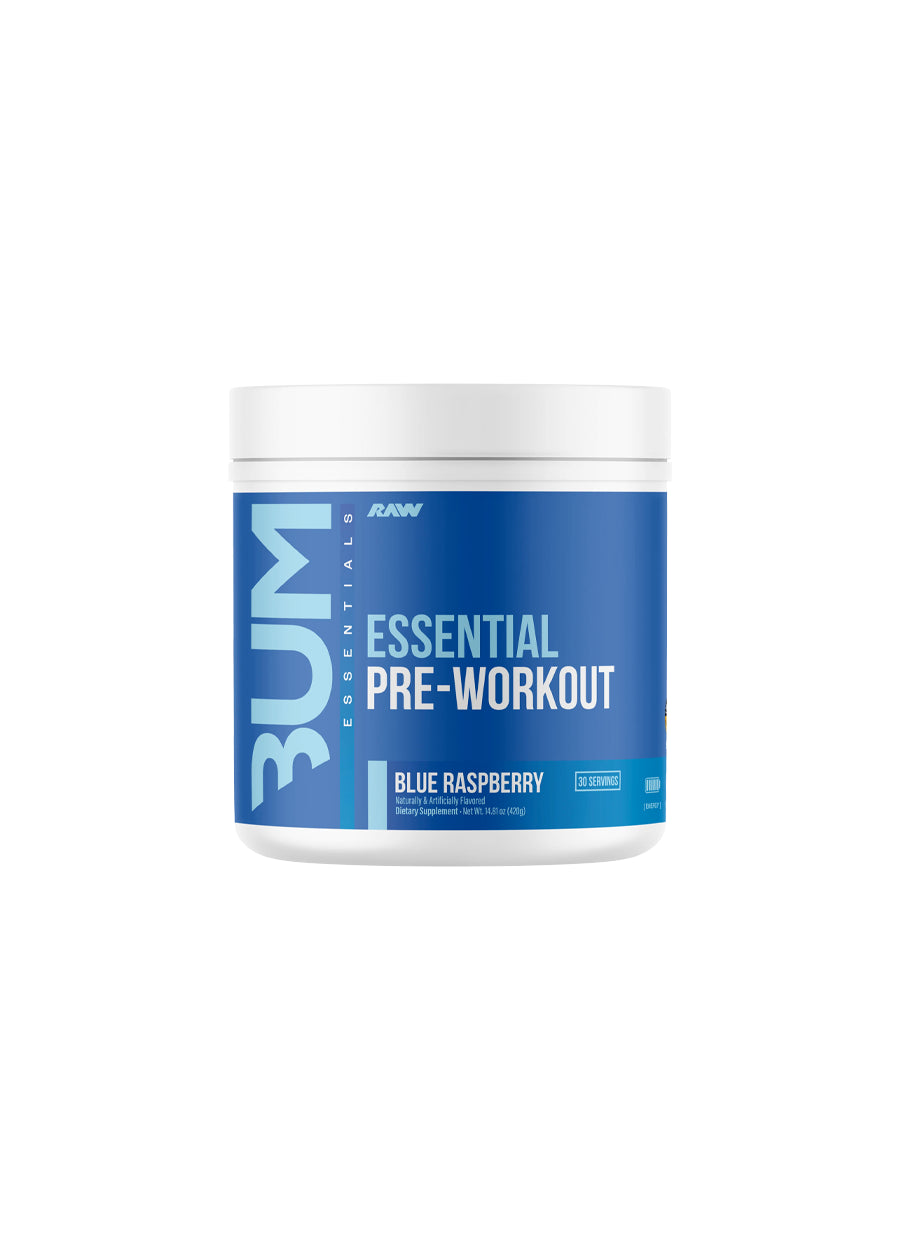 Raw Nutrition CBUM Essential Pre-Workout 408g Blue Raspberry Framsida