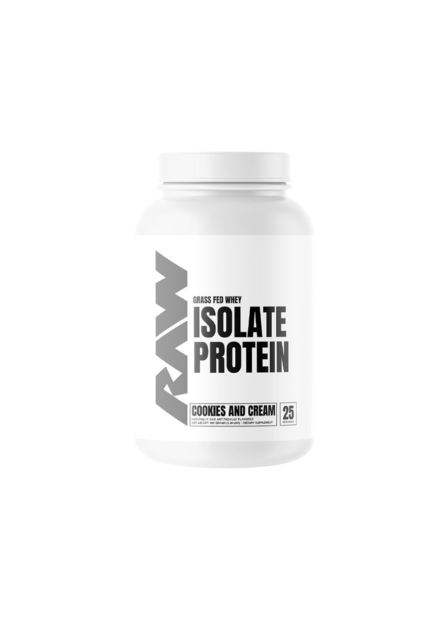 Raw Nutrition Isolate Protein Vassleproteinisolat 900g Cookies and Cream Framsida