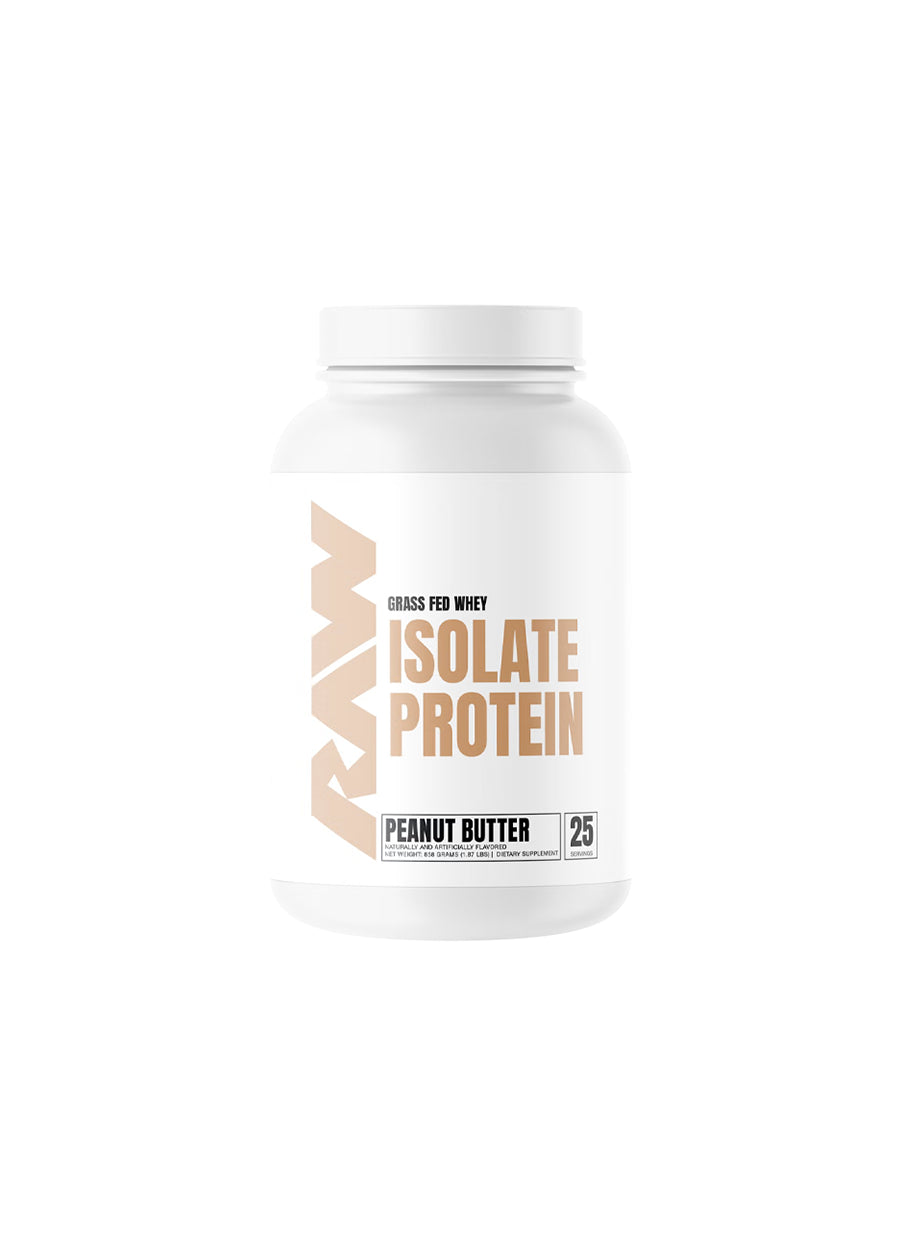 Raw Nutrition Isolate Protein Vassleproteinisolat 900g Peanut Butter Framsida