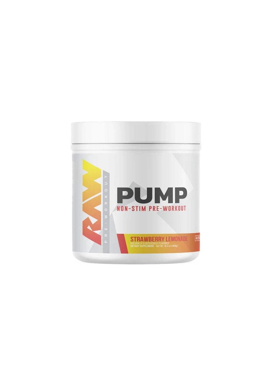 Raw Nutrition Pump Non-Stim Stimfri PWO 480g Strawberry Lemonade framsida
