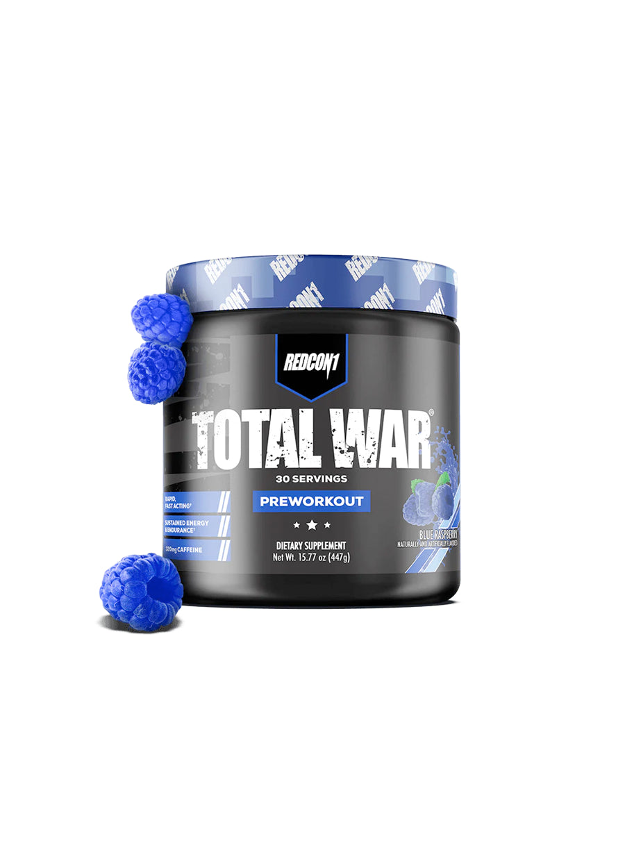 Redcon1 Total War Preworkout 429g Blue Raspberry Framsida