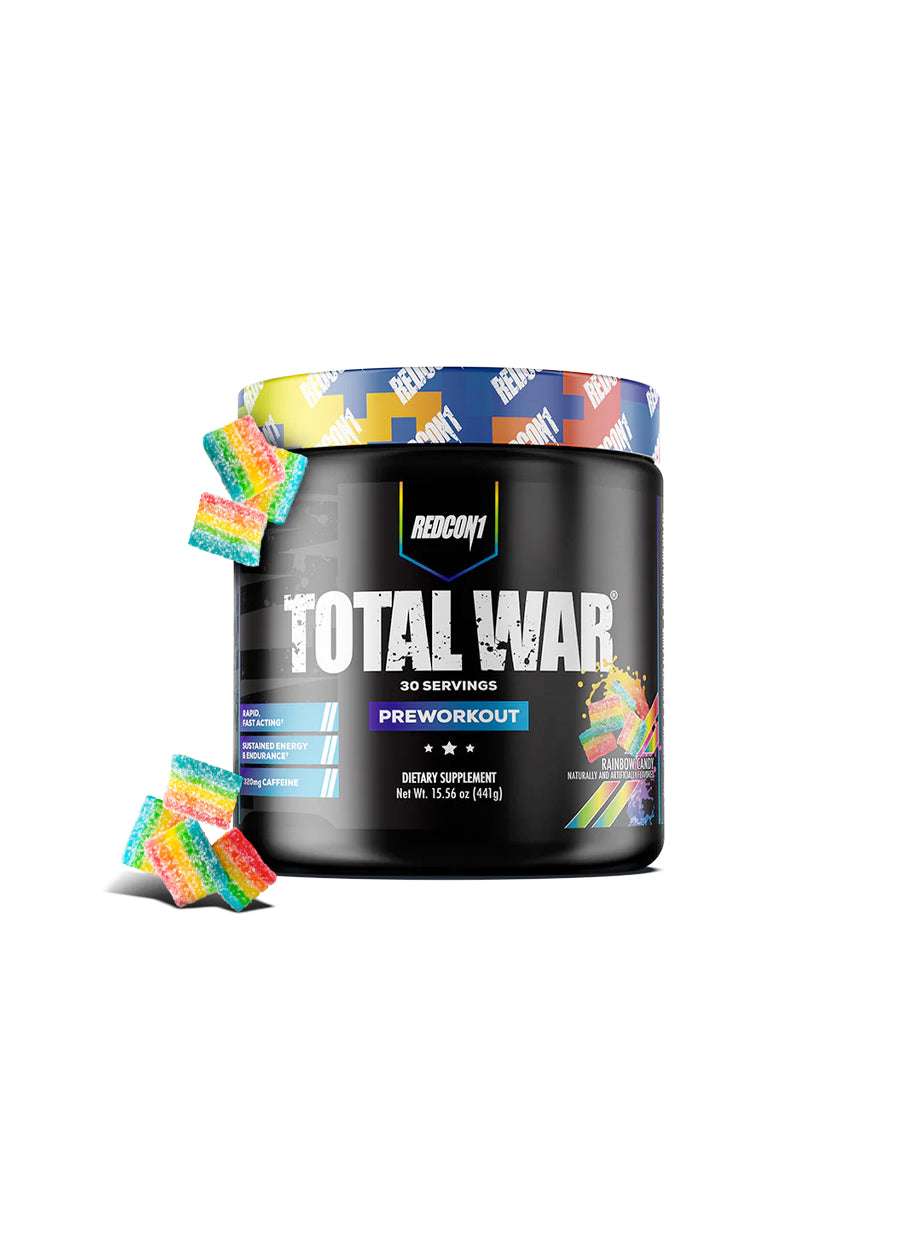 Redcon1 Total War Preworkout 429g Rainbow Candy Framsida