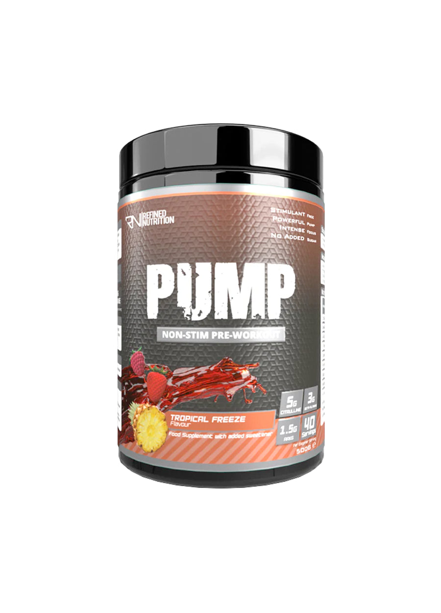 Refined Nutrition Pump Non-Stim 500g Tropical Freezze