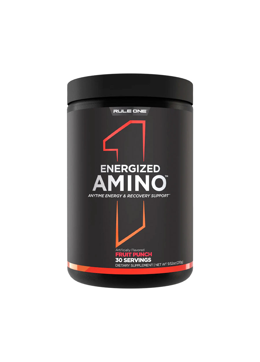 Rule One Energized Amino 270g Fruit Punch Framsida