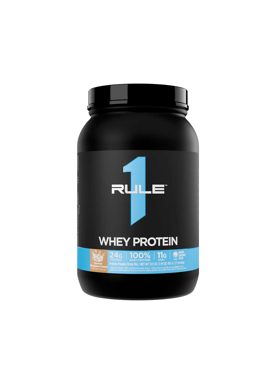 Rule One R1 Whey Blend 878g Toasted Cinnamon Cereal Framsida