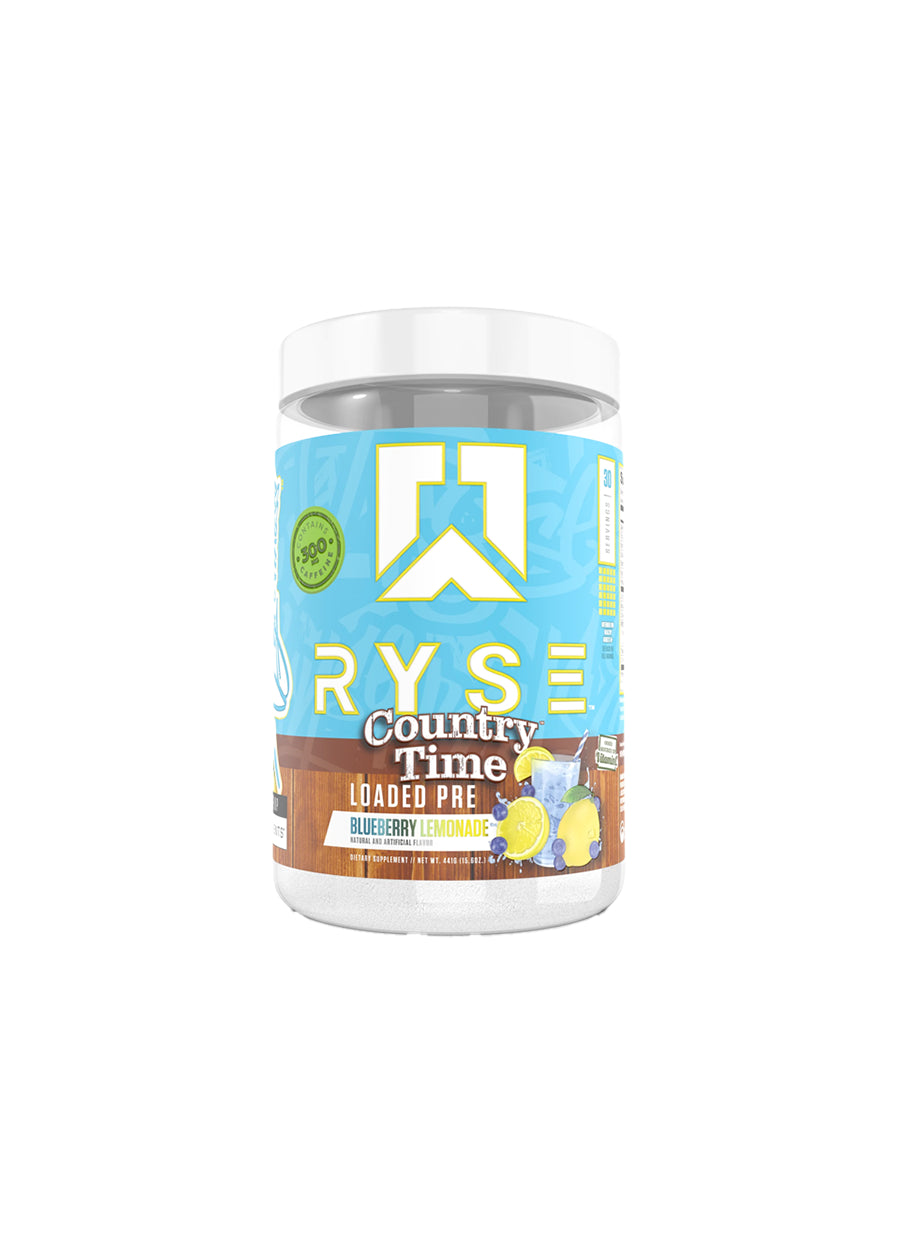 RYSE Supplement Loaded Pre 474g Country Time Blueberry Lemonade framsida