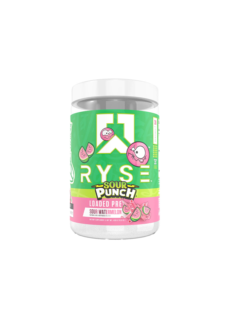 RYSE Supplement Loaded Pre 474g Sour Punch Sour Watermelon Framsida