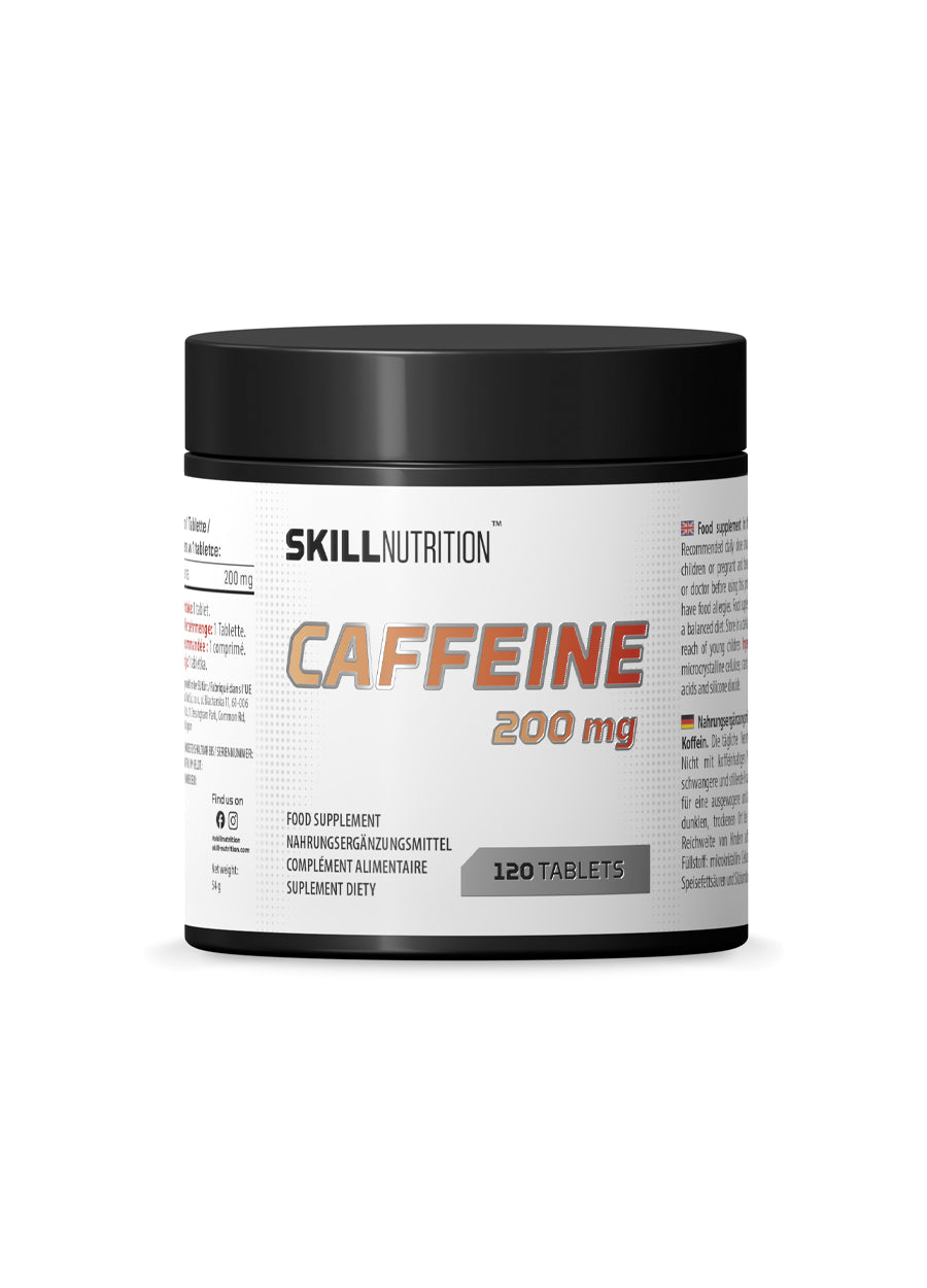 Skill Nutrition Caffeine 200mg 120 Tabletter Framsida