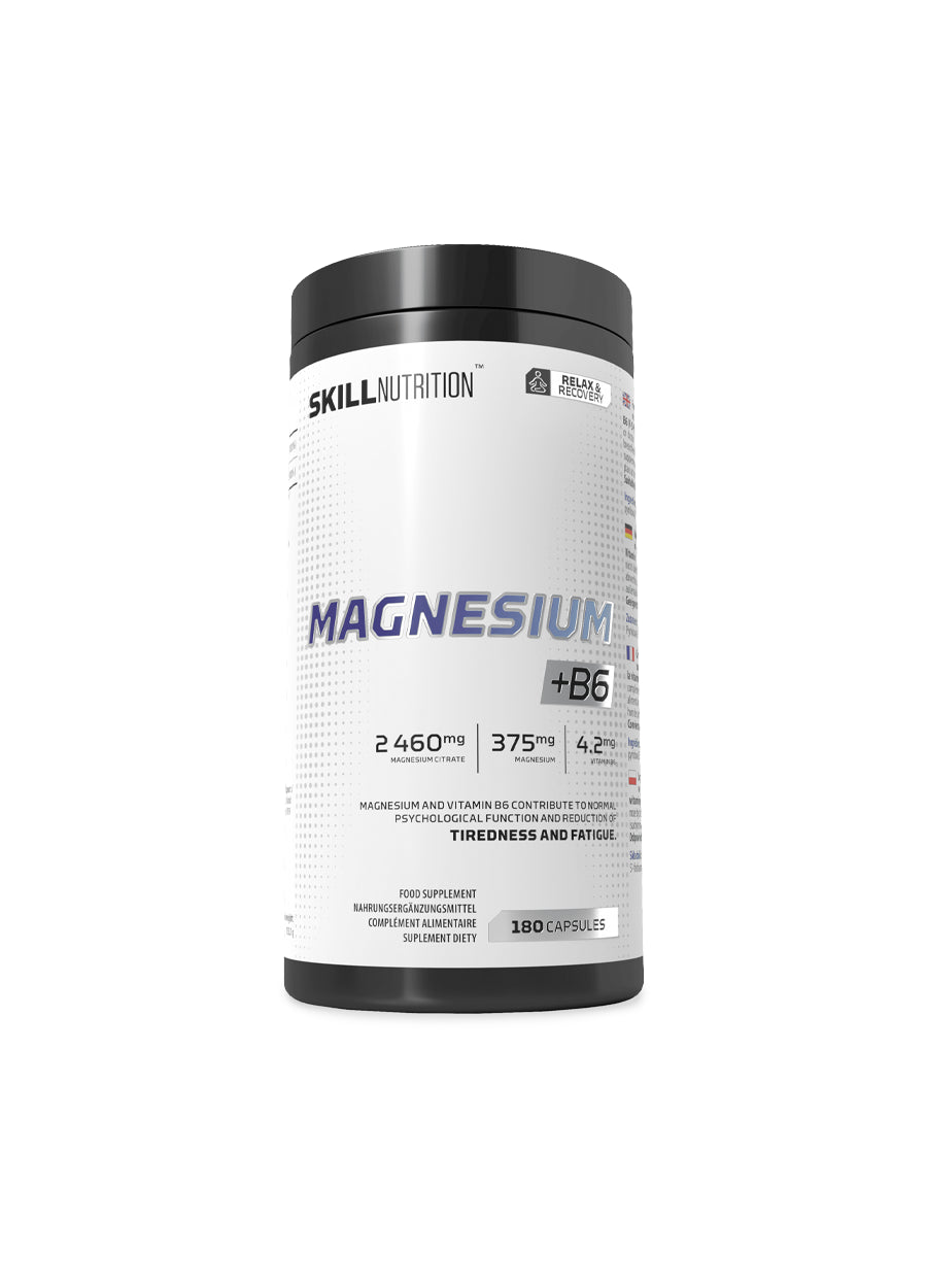 Skill Nutrition Magnesium + B6 180 Kapslar Framsida