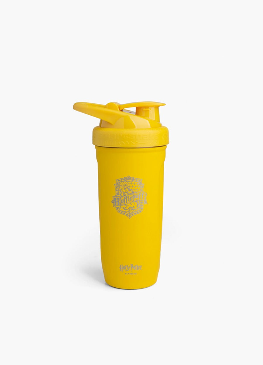 SmartShake Harry Potter Hufflepuff drickflaska 900 ml, gul med lock och hällpip