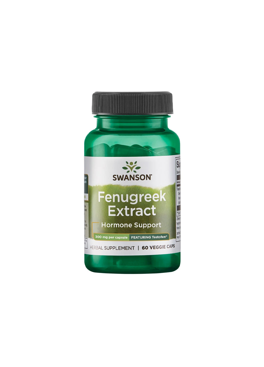Swanson Fenugreek Extract 300mg 60 Kapslar Framsida