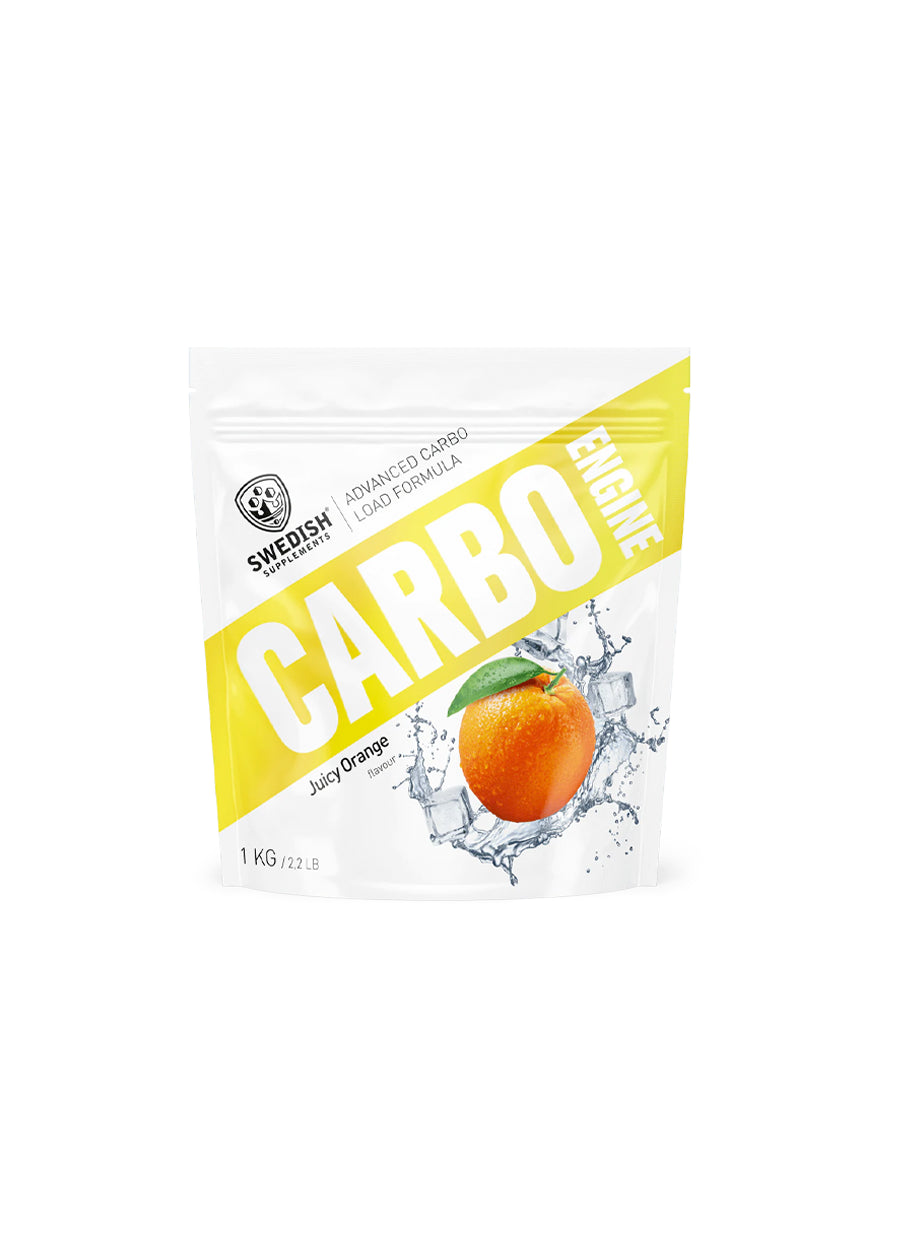 Swedish Supplements Carbo Engine Kolhydrater 1kg Juicy Orange framsida