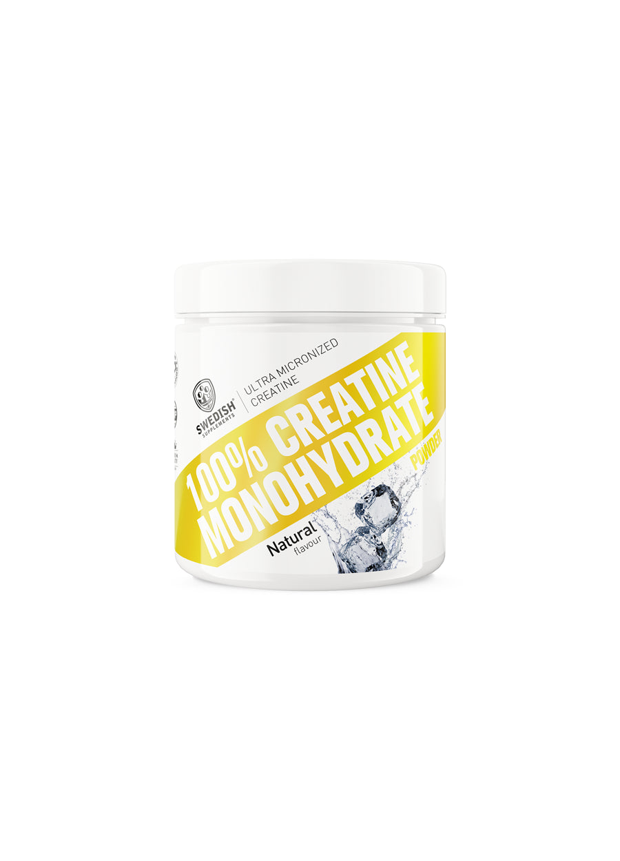 Swedish Supplements Creatine Monohydrate Kreatinmonohydrat 250g Framsida