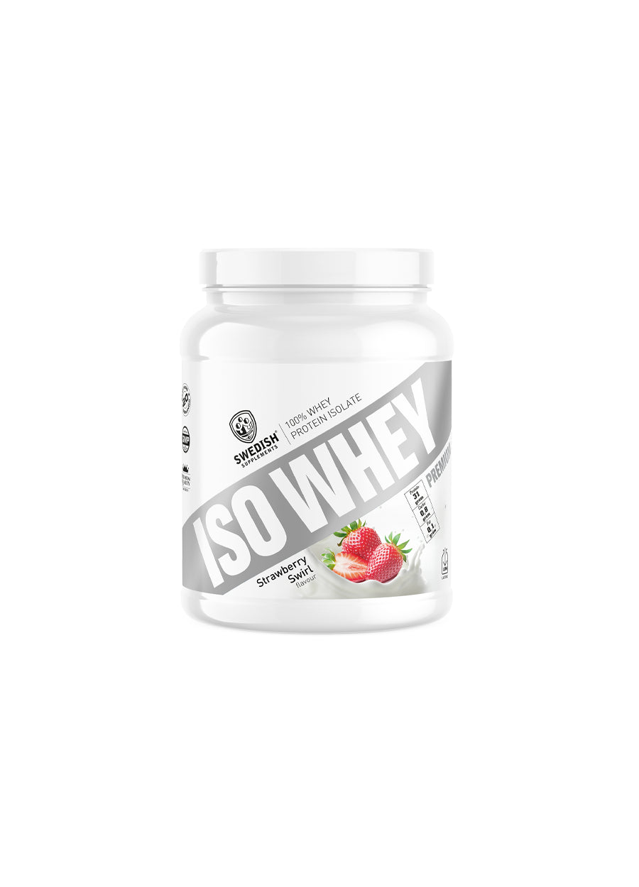 Swedish Supplements ISO Whey Vassleproteinisolat 700g Strawberry Swirl framsida