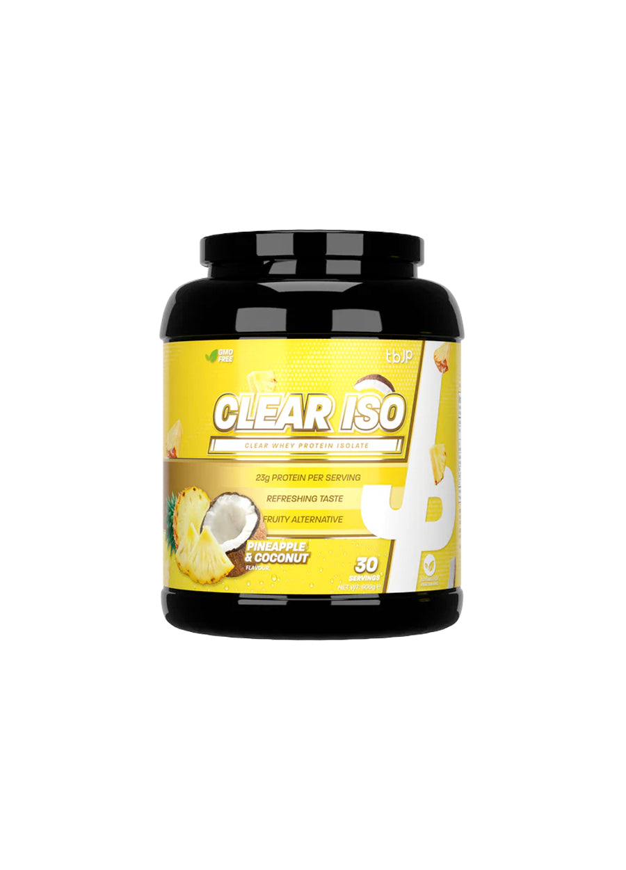 Trained by JP Clear Iso Vassleproteinisolat 900g Pineapple & Coconut Framsida