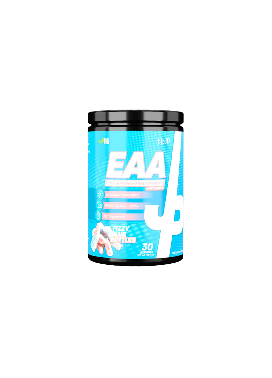 Trained by JP EAA + Hydration 300g Fizzy Blue Bottles Framsida