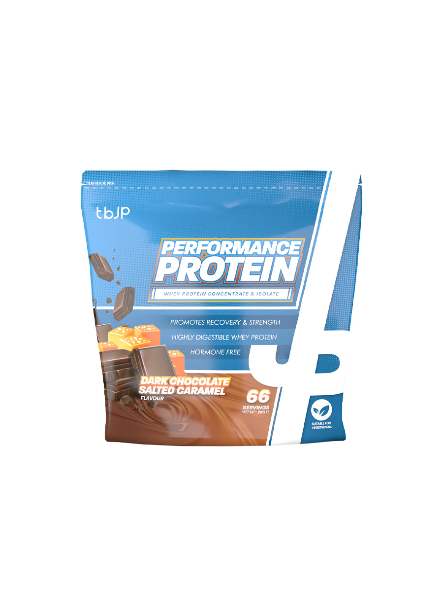 Trained by JP Performance Protein 2000g Dark Chocolate Salted Caramel framsida