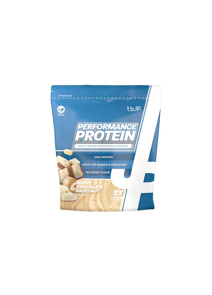 Proteinpulverpåse, white chocolate hazelnut, 1 kg