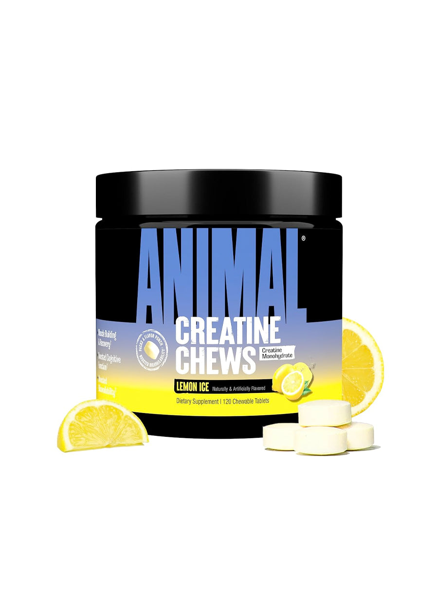 Universal Nutrition Animal Creatine Chews Lemon Ice 120 Tuggtabbletter Framsida