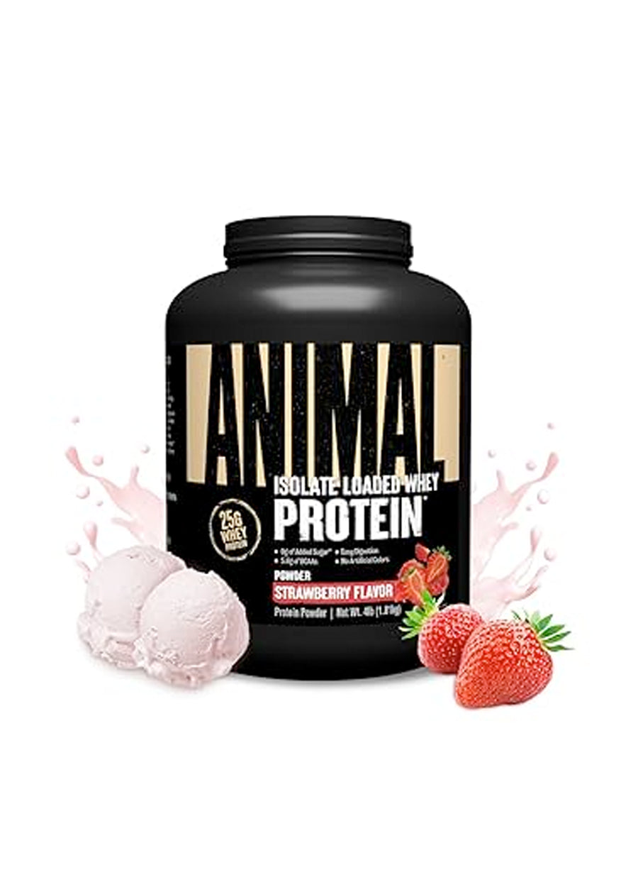 Universal Nutrition Animal Whey 2300g Strawberry Framsida