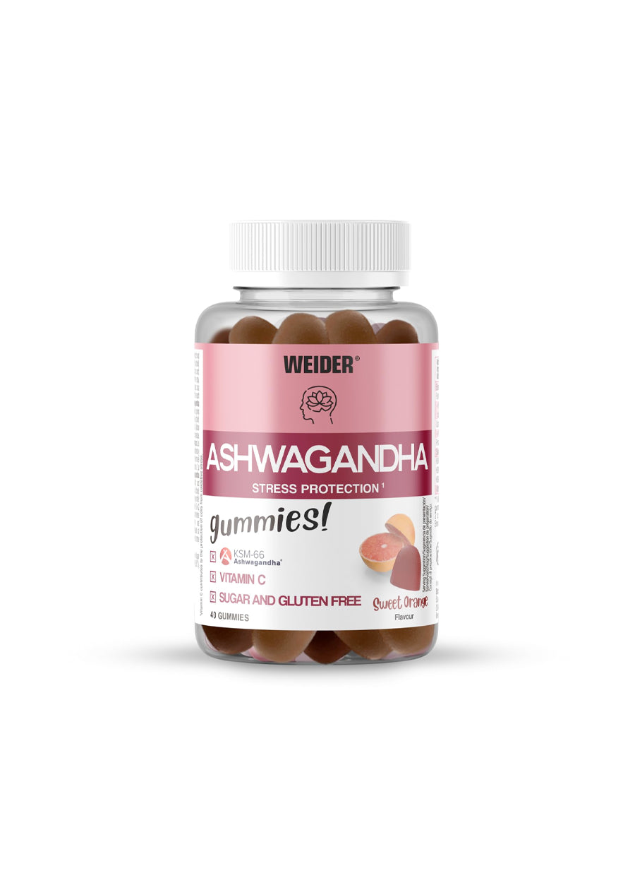 Weider Ashwagandha Gummies 40 Gummies Sweet Orange Framsida