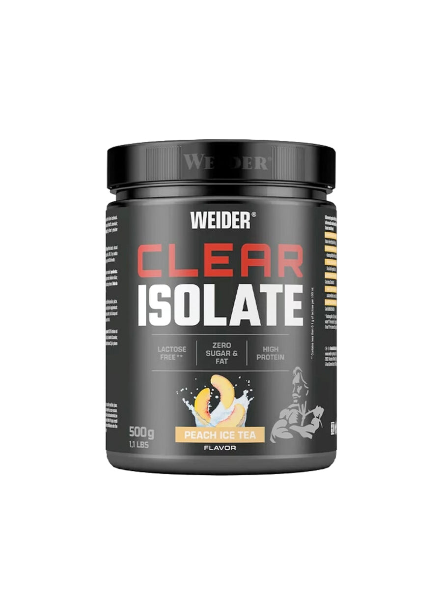 Weider Clear Isolate 500g Peach Ice Tea Framsida