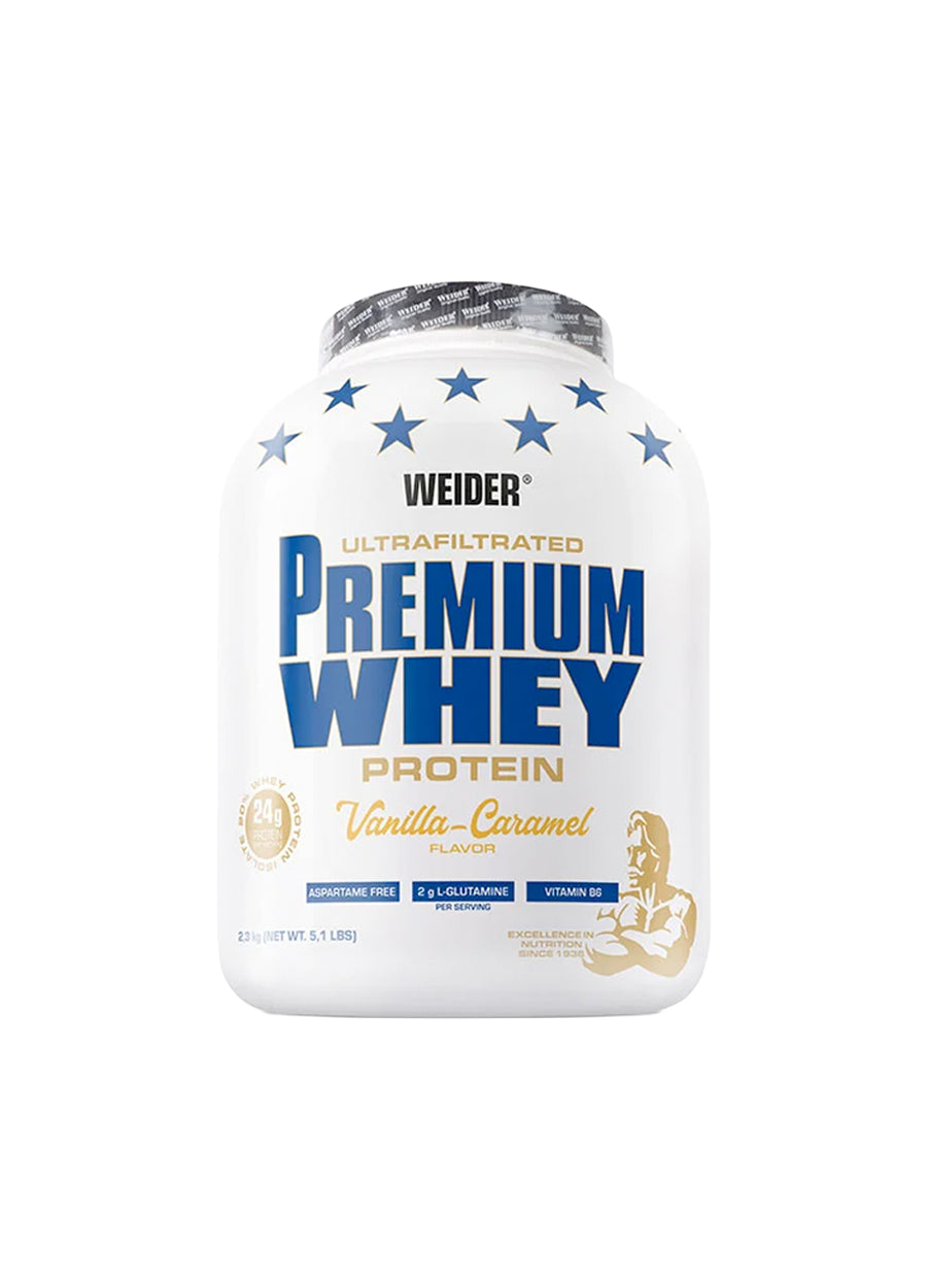 Weider Premium Whey 2300g Vanilla Caramel Framsida