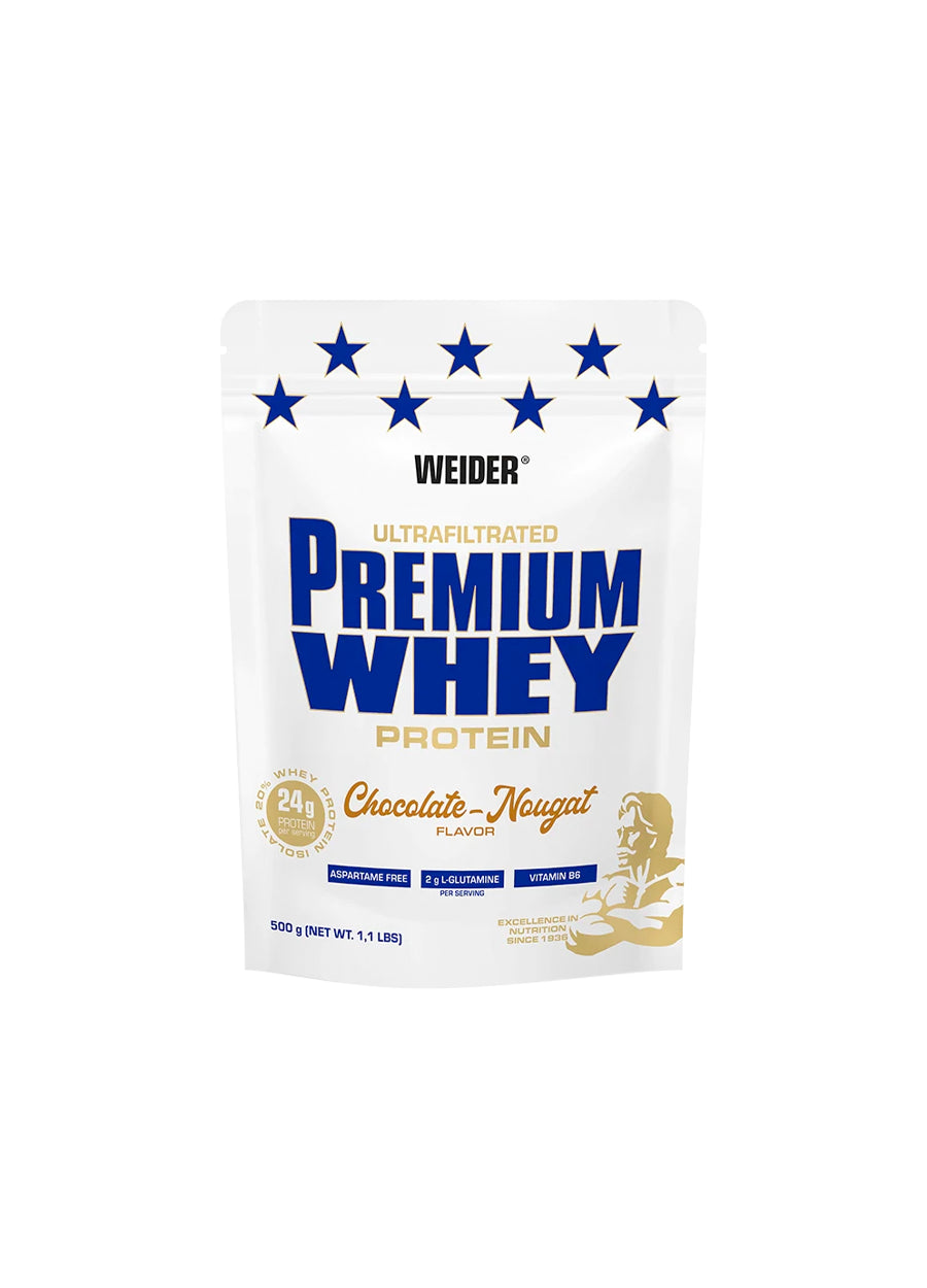 Weider Premium Whey 500g Chocolate Nougat Framsida