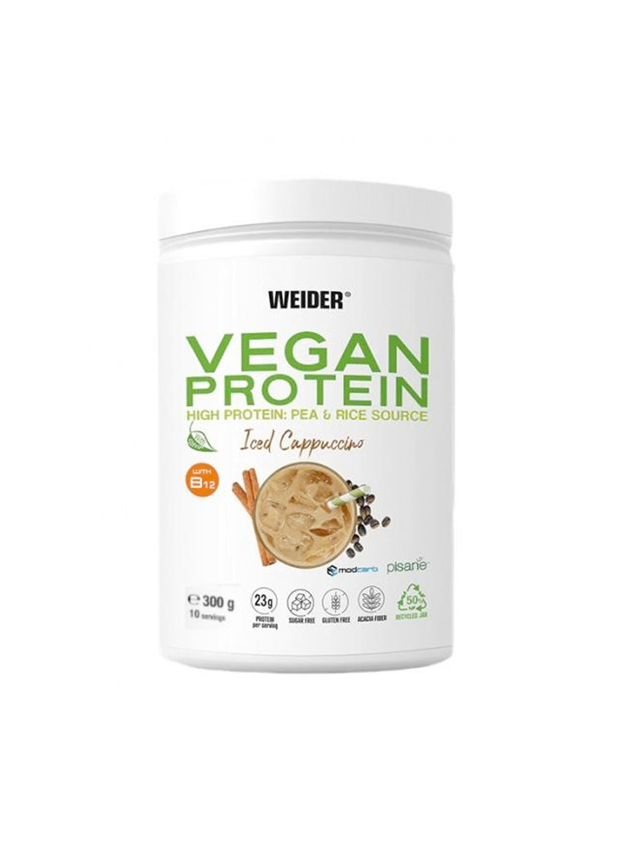Weider Vegan Protein 300g Iced Cappuccino Framsida