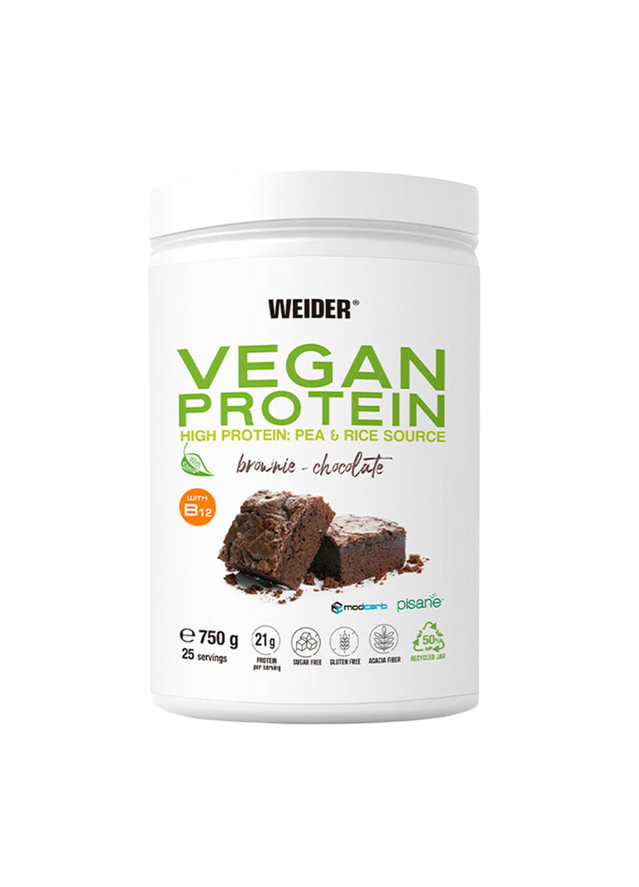 Weider Vegan Protein 750g Brownie Chocolate Framsida