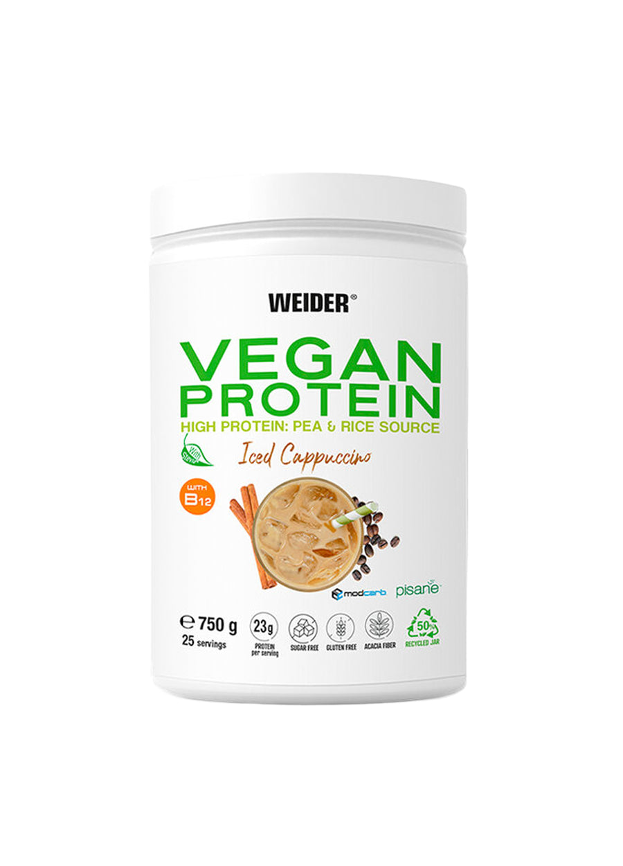 Weider Vegan Protein 750g Iced Cappuccino Framsida