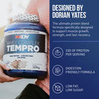 Proteinpulver i blå burk DY Whey Complex Tempro, chokladsmak, 2270 g