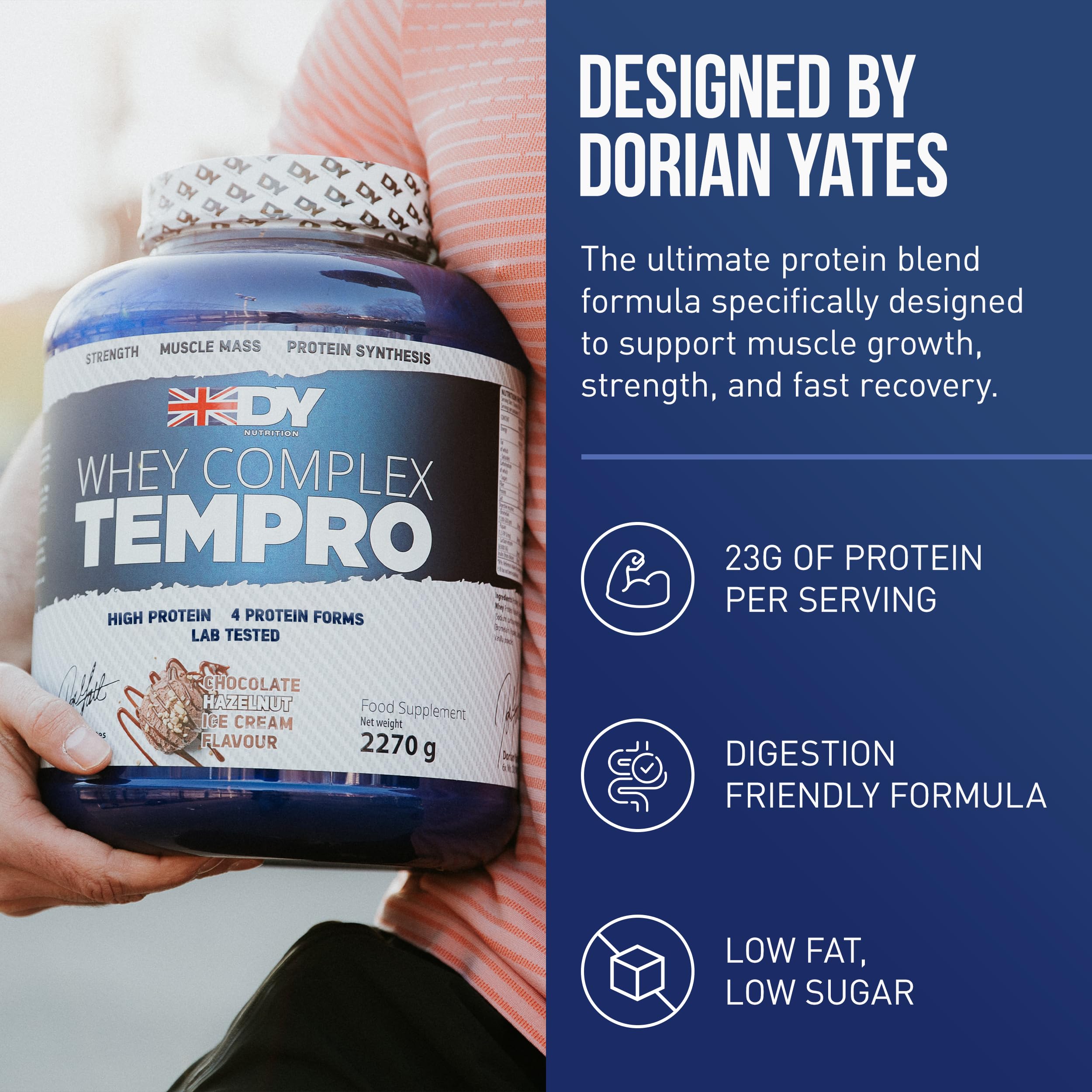 DY Nutrition Whey Complex Tempro 2270g Fördelar